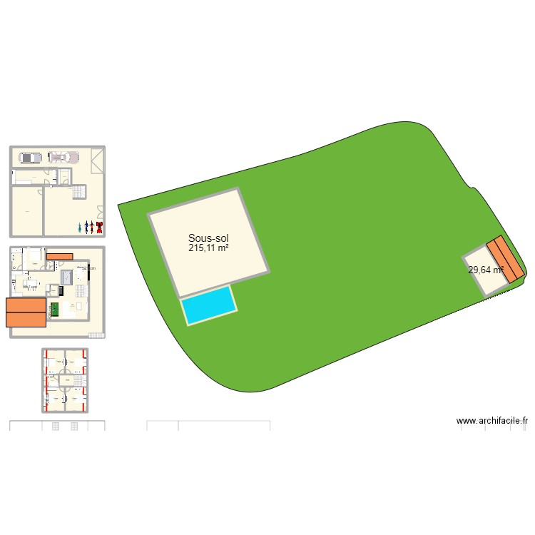 CHALET DRALA. Plan de 22 pièces et 726 m2