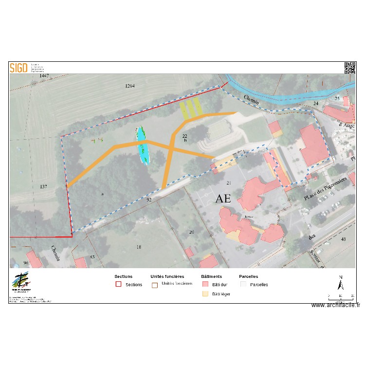 Amenagement parc. Plan de 0 pièce et 0 m2