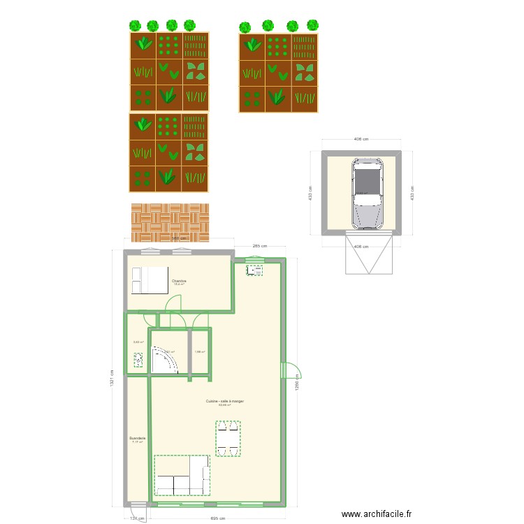 PLAN8RDC. Plan de 7 pièces et 109 m2