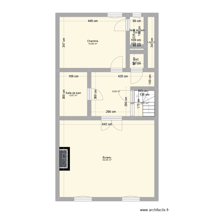 Maison Artenay 1er. Plan de 8 pièces et 71 m2