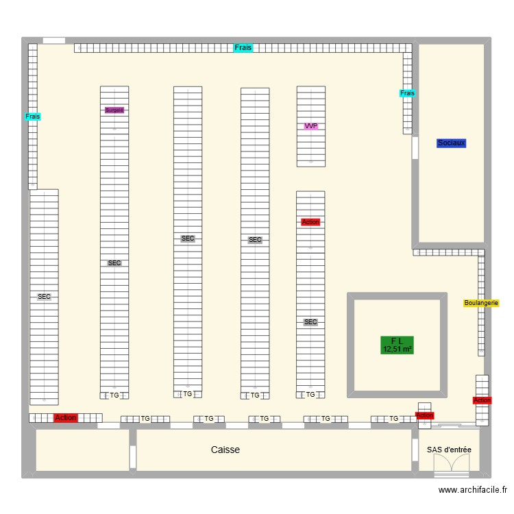 Plan de masse mag. Plan de 5 pièces et 309 m2