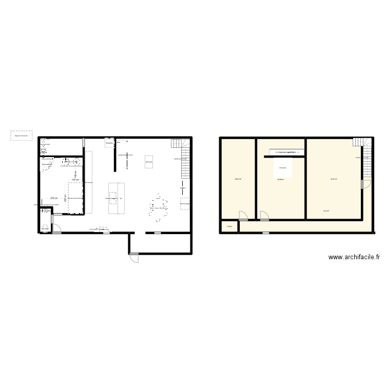 perrassay. Plan de 5 pièces et 125 m2