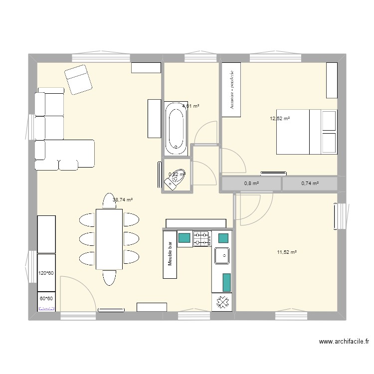 MaisonM&C Hypo1. Plan de 25 pièces et 398 m2