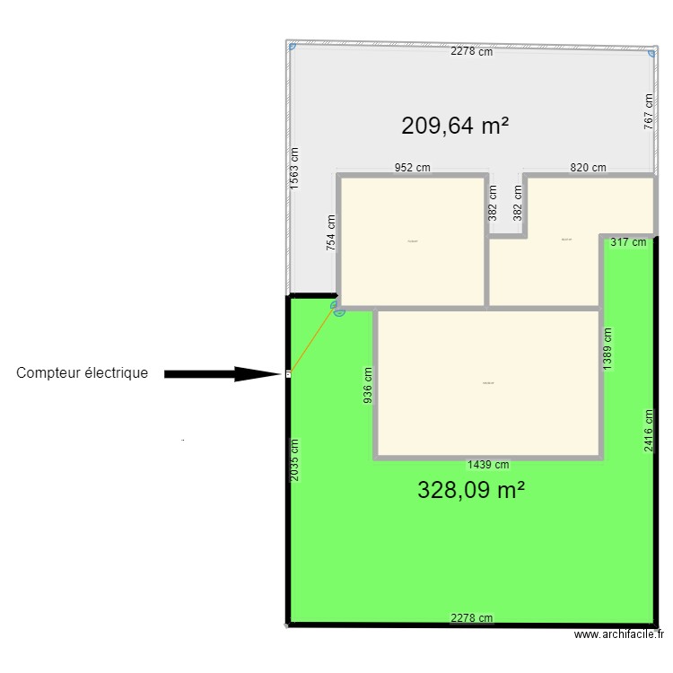 idée 1. Plan de 5 pièces et 796 m2