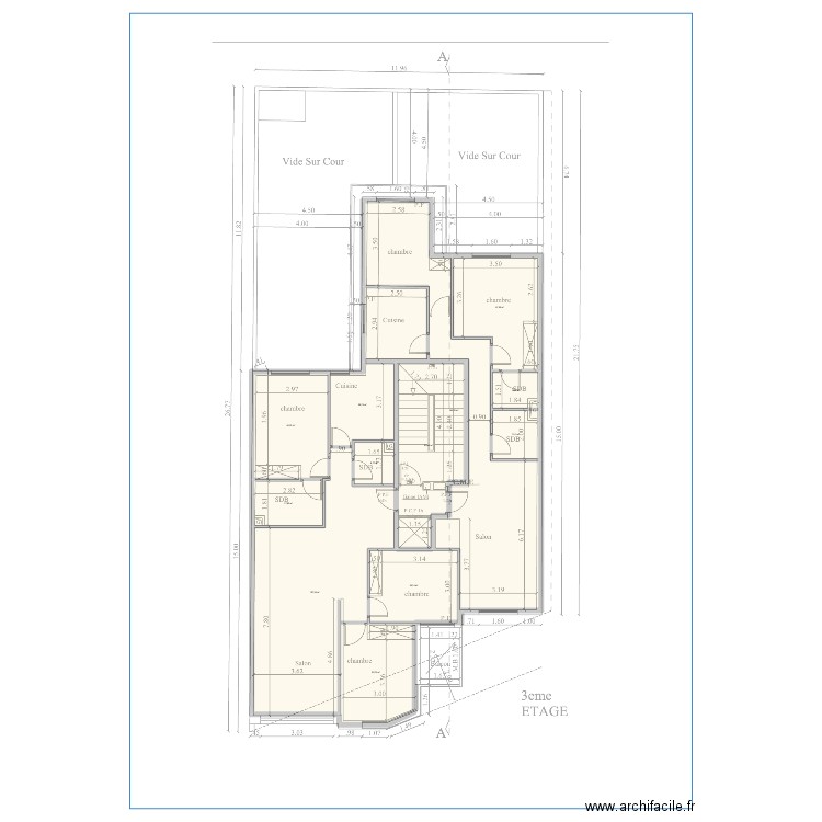 Etage Yasmina. Plan de 12 pièces et 587 m2