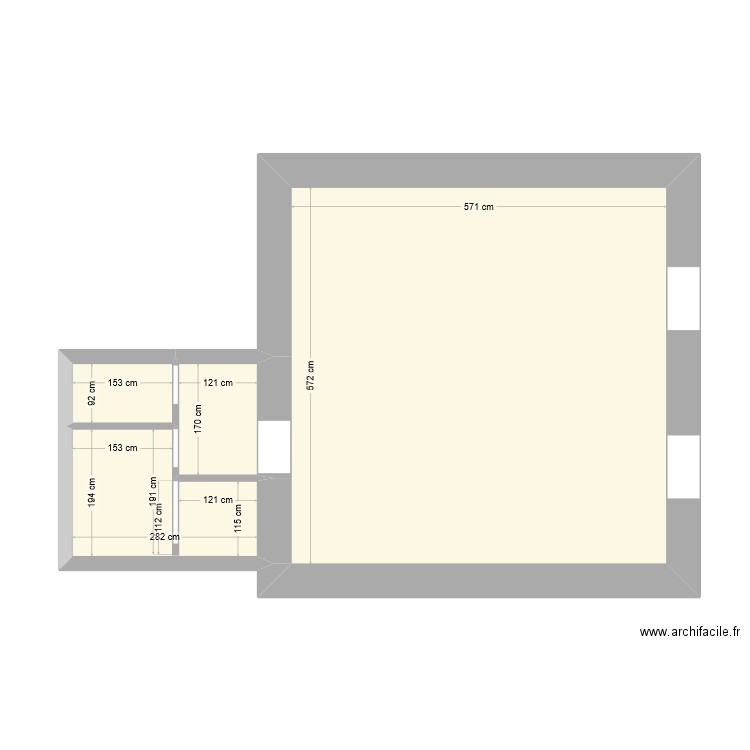 chassin. Plan de 4 pièces et 40 m2