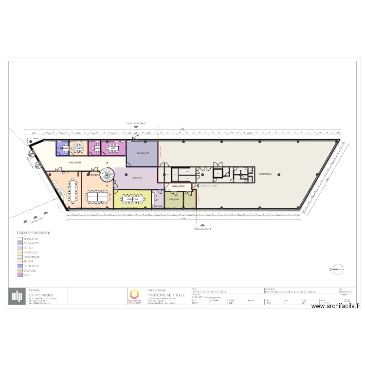 Toulouse Brindejonc RDC. Plan de 26 pièces et 992 m2