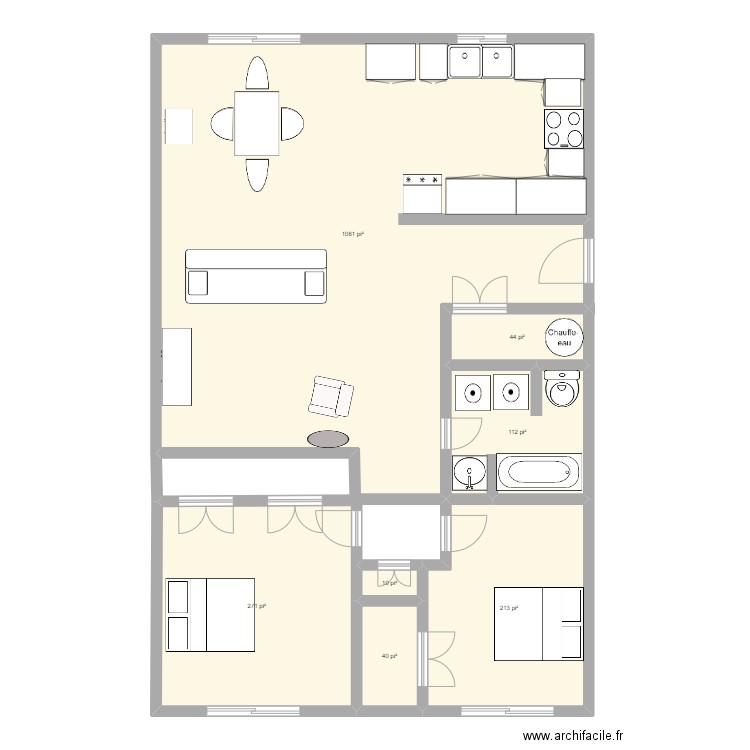 31 dorais. Plan de 7 pièces et 165 m2