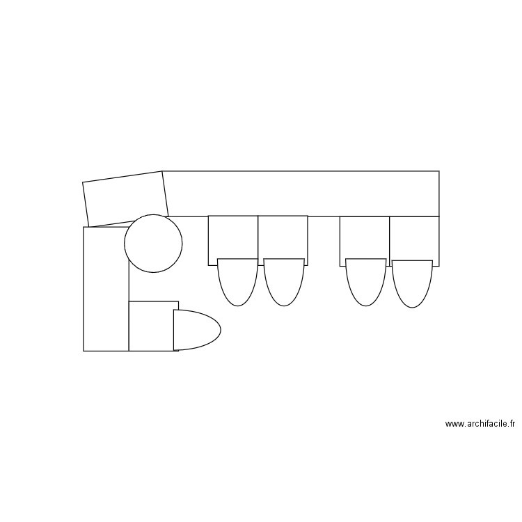 ecailler. Plan de 0 pièce et 0 m2