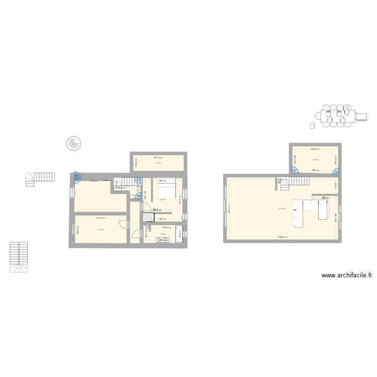 colmat. Plan de 7 pièces et 131 m2