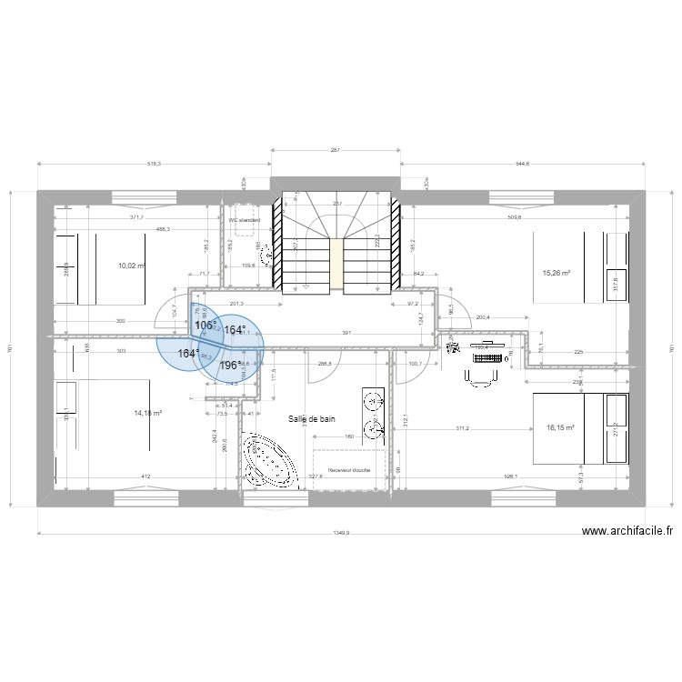 MAISON test 4. Plan de 22 pièces et 332 m2