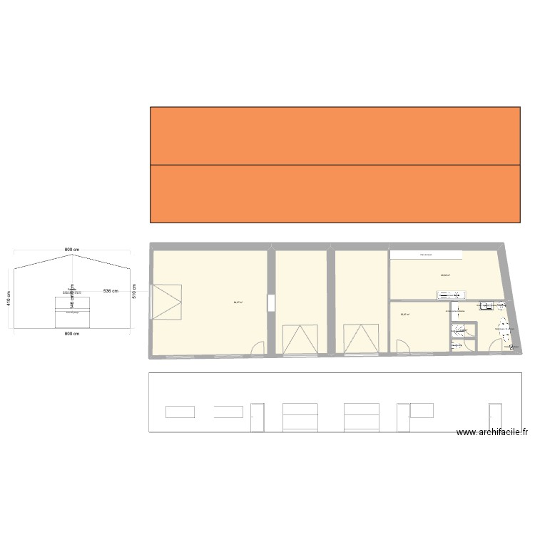 GRANGE 2.0. Plan de 4 pièces et 165 m2