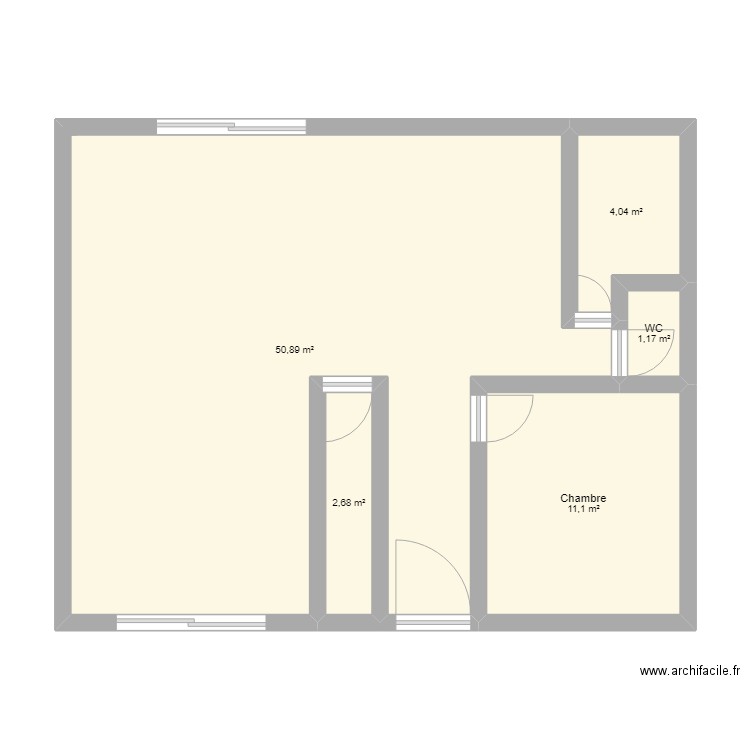 MAISON . Plan de 5 pièces et 70 m2