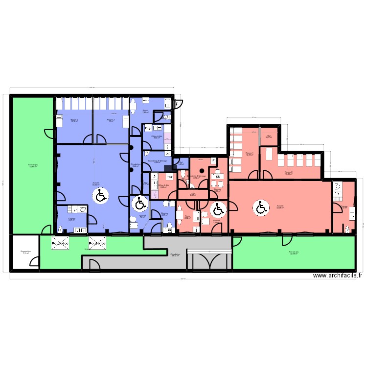 92C35JM nouveau projet. Plan de 30 pièces et 354 m2