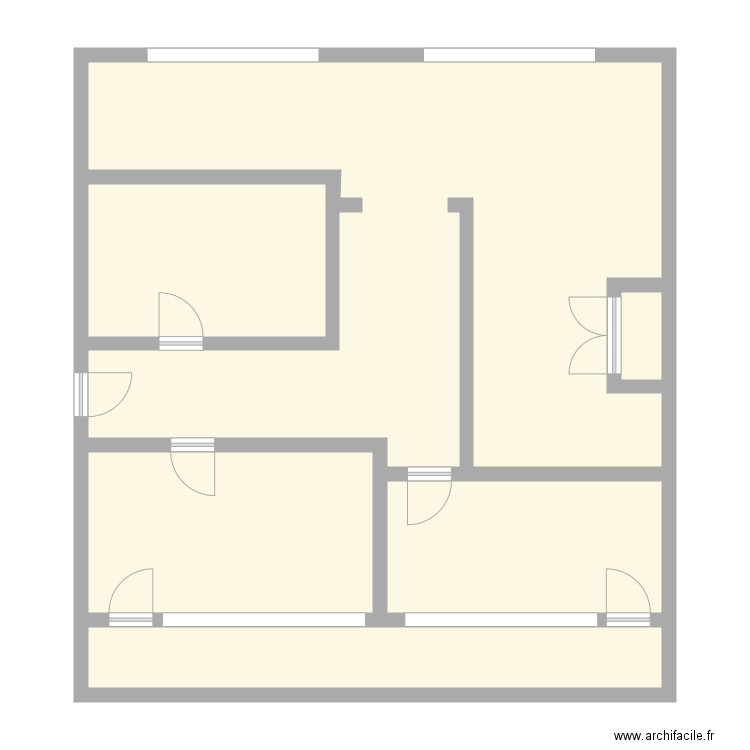 Appartement Van de Veire +1 gauche. Plan de 6 pièces et 108 m2