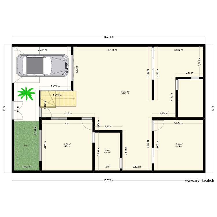 PAN Design. Plan de 6 pièces et 137 m2