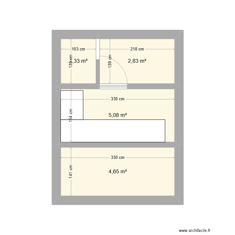 eden. Plan de 4 pièces et 14 m2