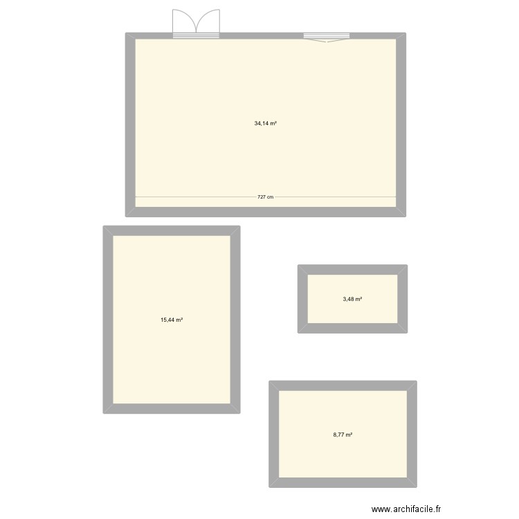 Et pair. Plan de 4 pièces et 62 m2