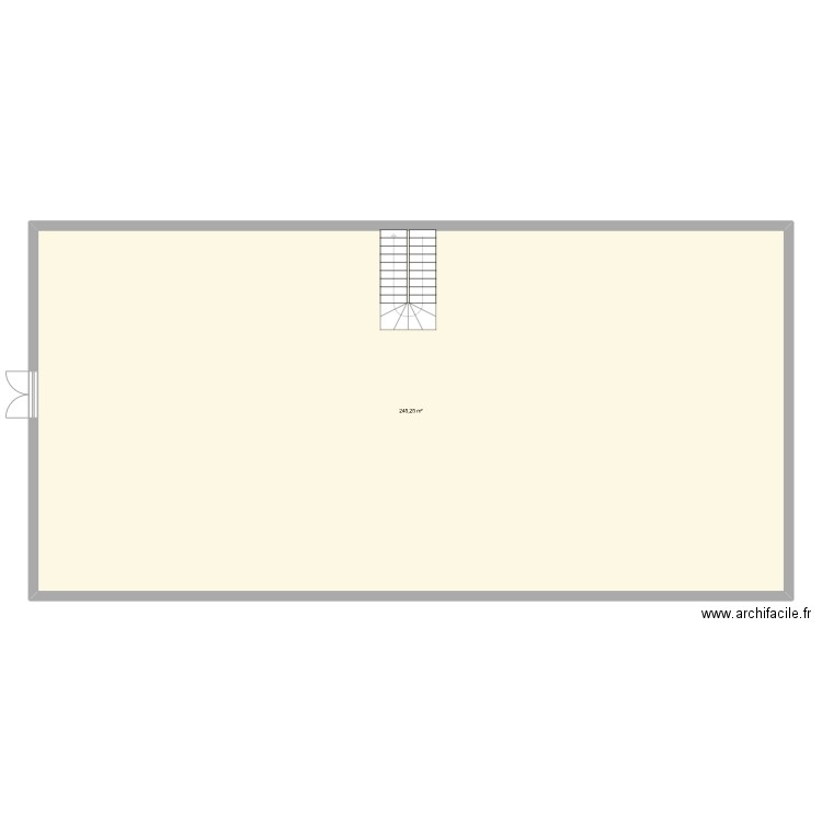 HoudainRDC. Plan de 1 pièce et 245 m2