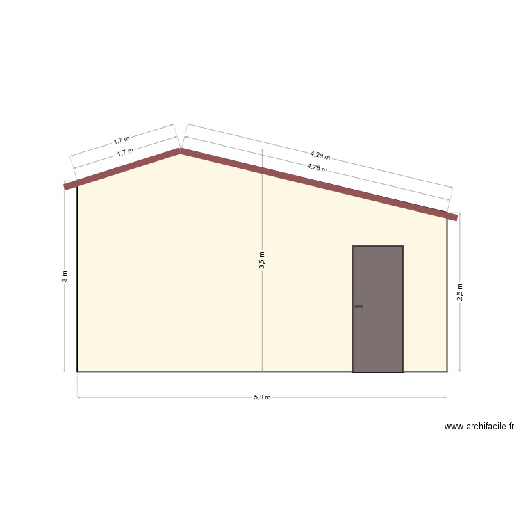 annexe FACADE NORD. Plan de 0 pièce et 0 m2