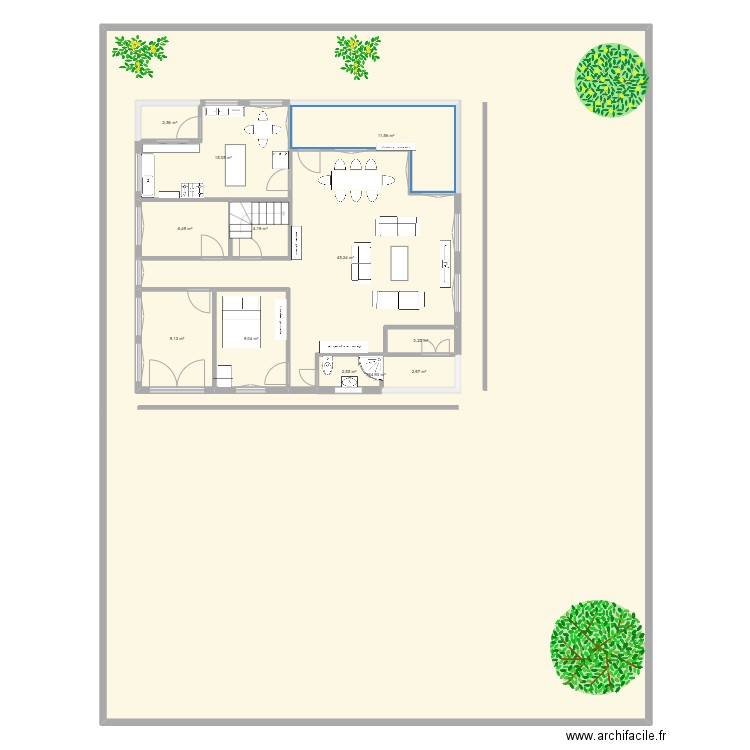 MAISON BIKONDO. Plan de 11 pièces et 601 m2