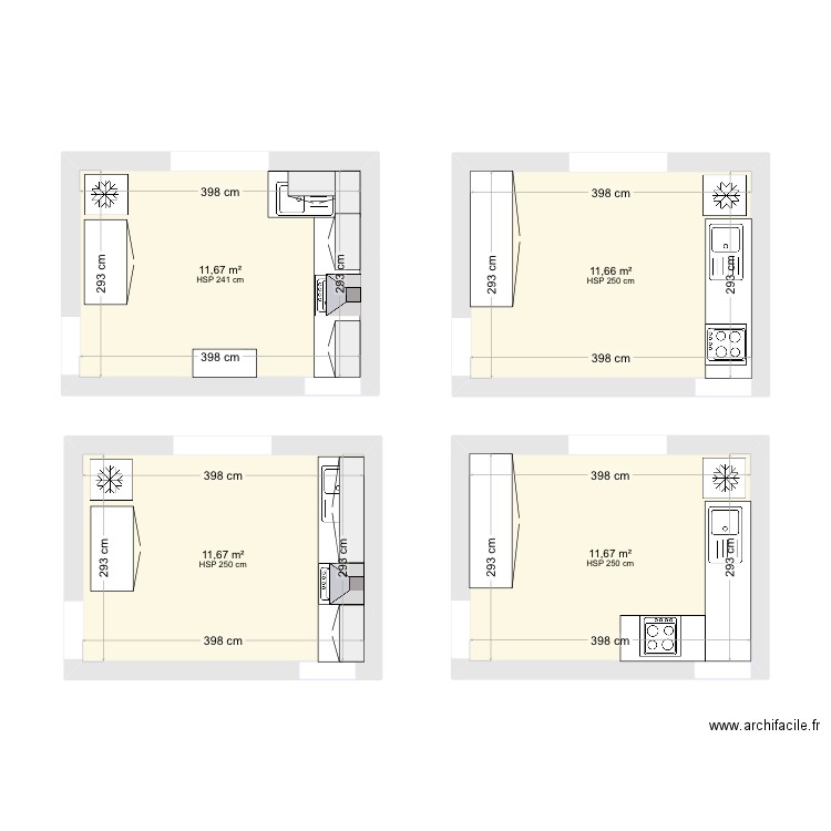 Cuisine1. Plan de 4 pièces et 47 m2