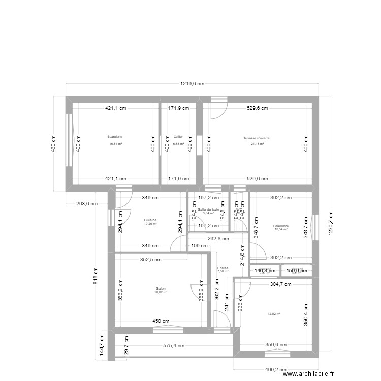 ETAT DES LIEUX. Plan de 12 pièces et 110 m2