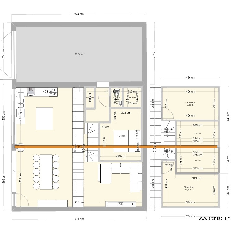 mugi1. Plan de 10 pièces et 161 m2