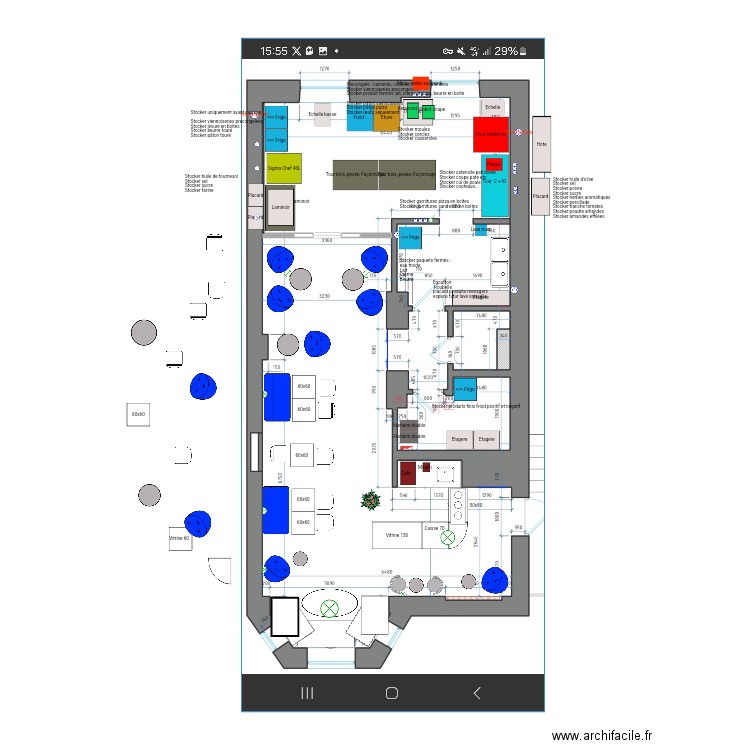 Chef salle bof. Plan de 0 pièce et 0 m2