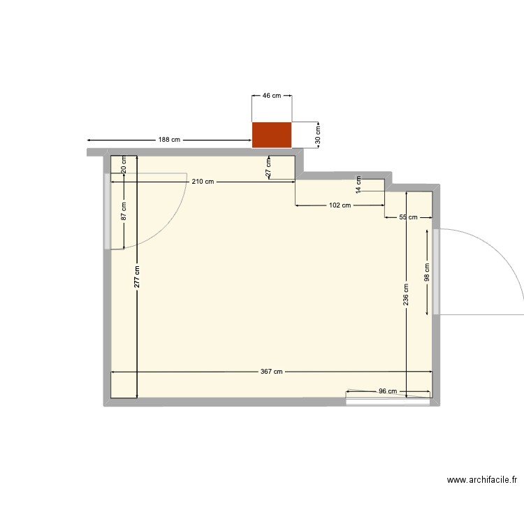 CUISINE (2). Plan de 1 pièce et 10 m2