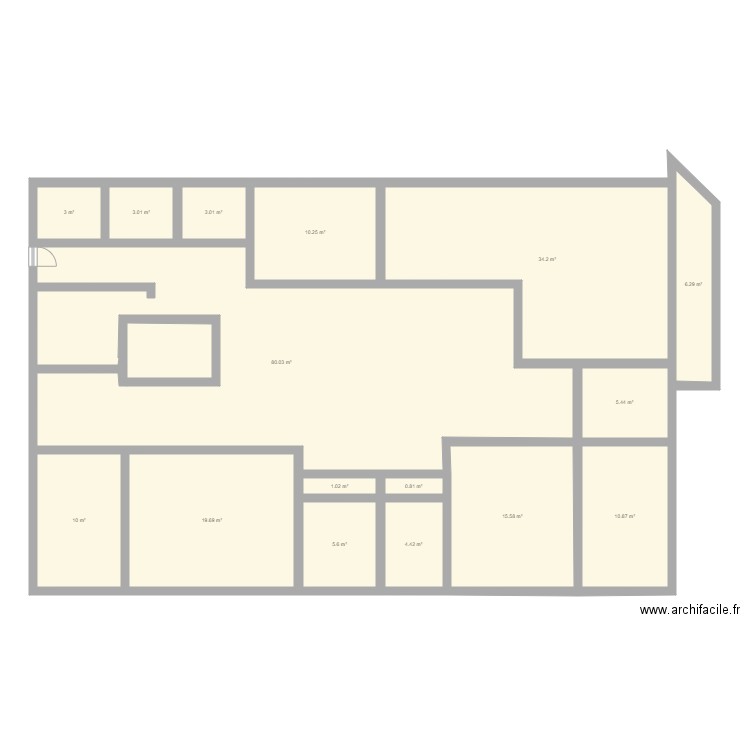 maison plan des 5 logements rdc. Plan de 16 pièces et 213 m2