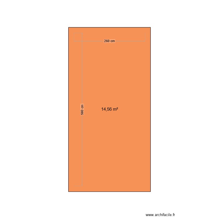 garage. Plan de 1 pièce et 15 m2