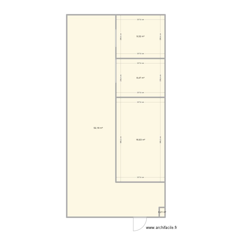 ARCHI 2. Plan de 5 pièces et 89 m2