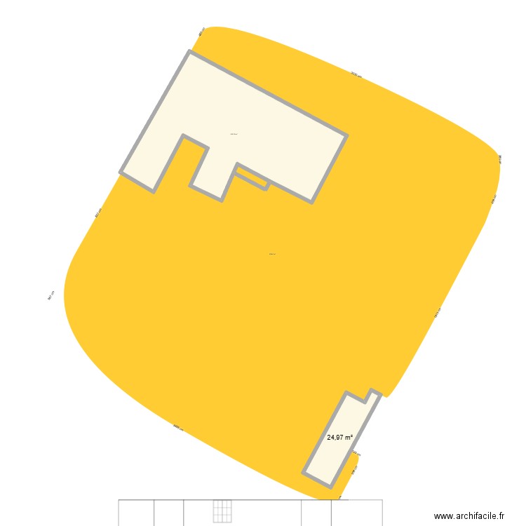 maison balcon. Plan de 4 pièces et 350 m2