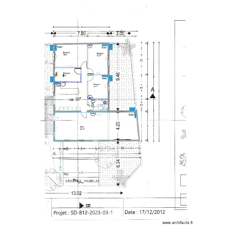 Desse. Plan de 0 pièce et 0 m2