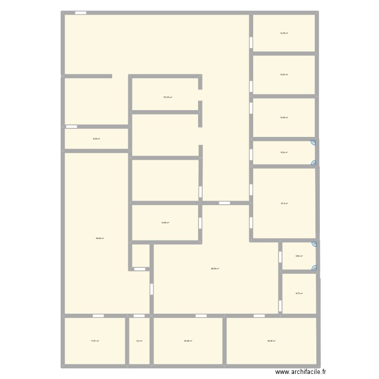 CLINIQUE. Plan de 16 pièces et 503 m2