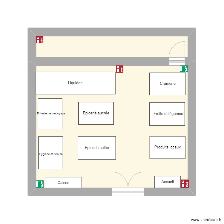 adoc chapitre 7 amenager la surface de vente. Plan de 2 pièces et 21 m2