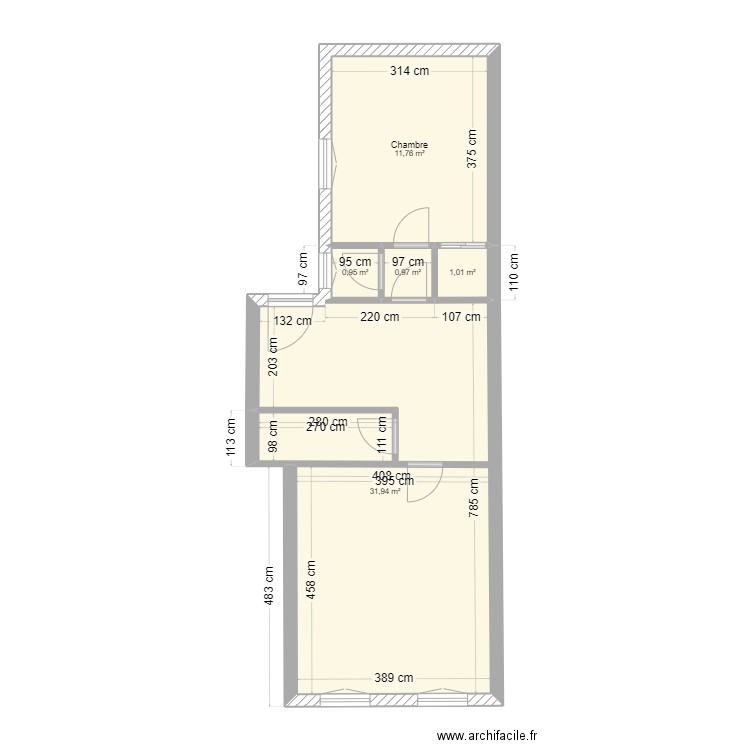 PLAN VARILHES . Plan de 5 pièces et 47 m2