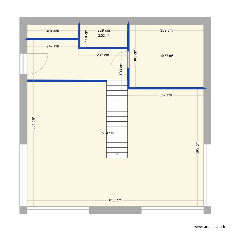 vars rez de chaussez. Plan de 4 pièces et 73 m2