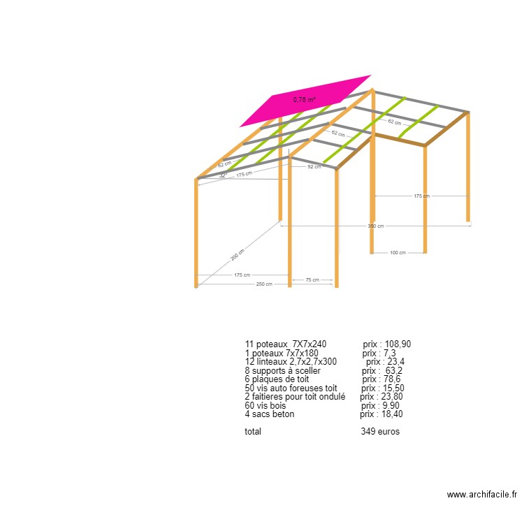 PERGOLA. Plan de 0 pièce et 0 m2