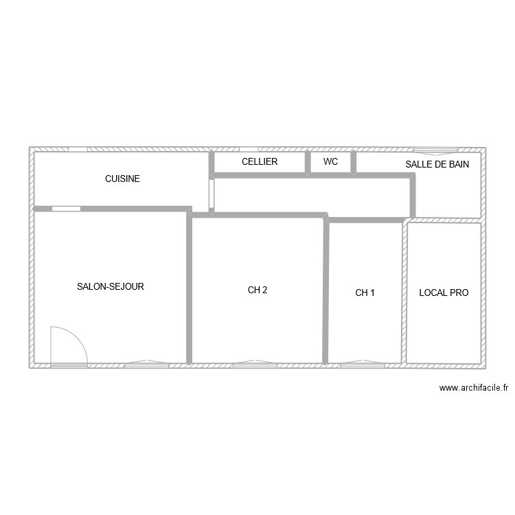 villatel. Plan de 9 pièces et 89 m2