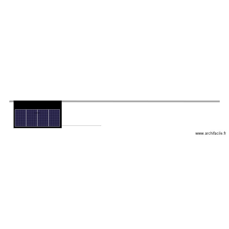 cloture plan bat avec panneaux solaires. Plan de 1 pièce et 10 m2