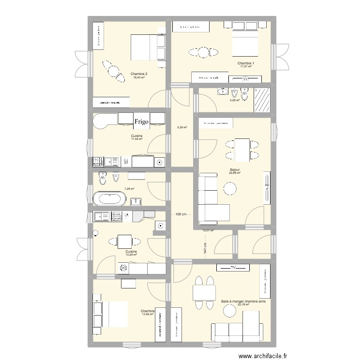 Via Sacro Cuore 2. Plan de 11 pièces et 150 m2