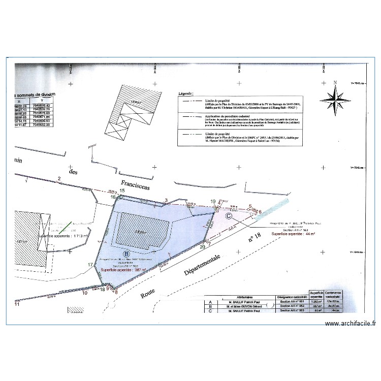 plan implantation. Plan de 0 pièce et 0 m2