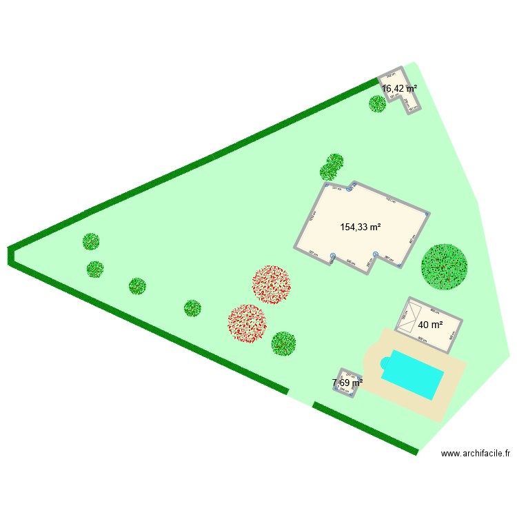 Garage. Plan de 4 pièces et 218 m2