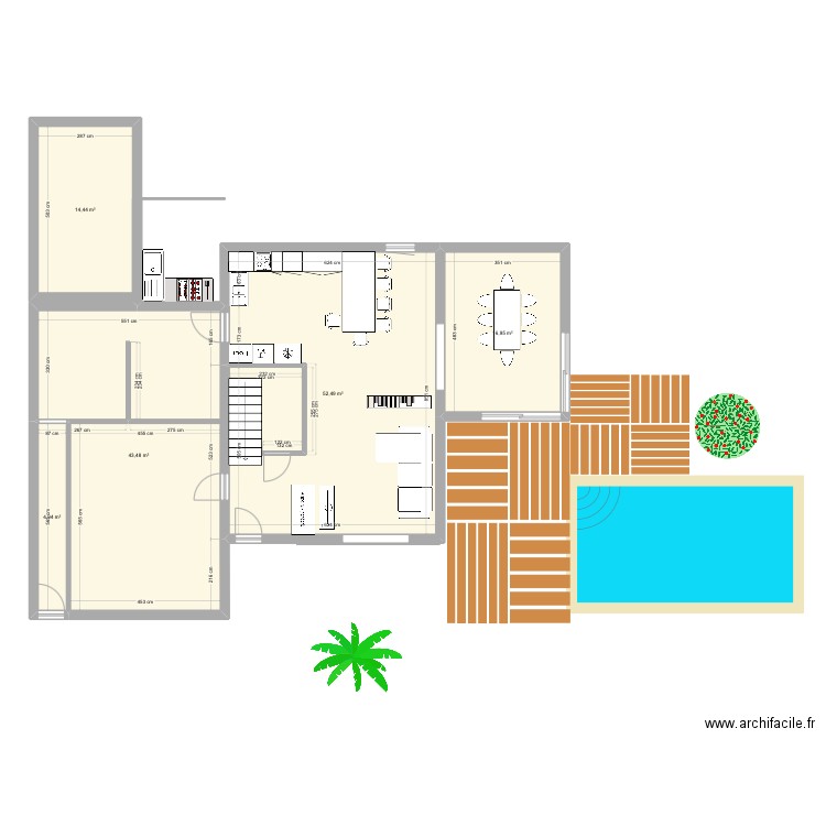 plans maison actuelle. Plan de 5 pièces et 132 m2