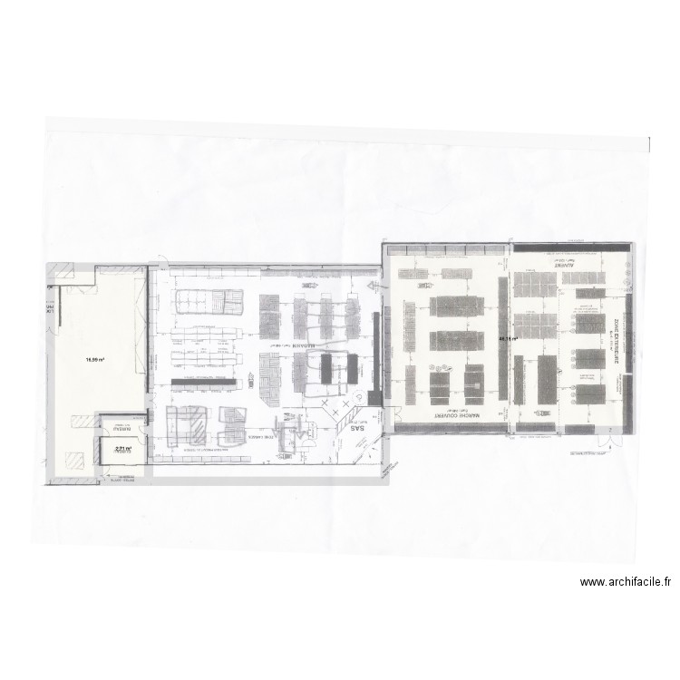 gamm. Plan de 3 pièces et 66 m2