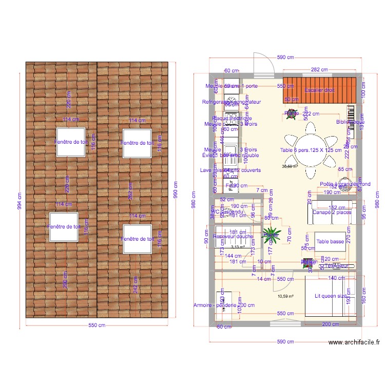 Wittersdorf 1.0. Plan de 3 pièces et 50 m2