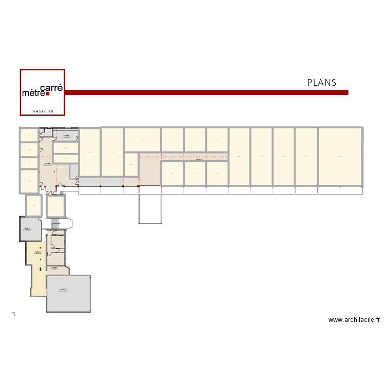 Carquefou v1. Plan de 23 pièces et 1165 m2