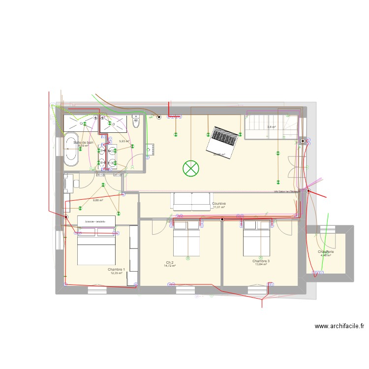 2024. Plan de 20 pièces et 263 m2